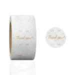 Pink Bows Thank You Stickers