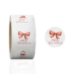 Red Bows Merry Christmas Stickers