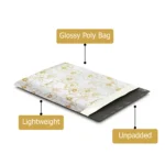 Gold Sketched Floral  Poly Mailers - Image 3