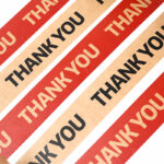 Thank you kraft paper packing tape - 2″×20 m
